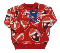 Nové - červený sveter so Spider-manem Marvel