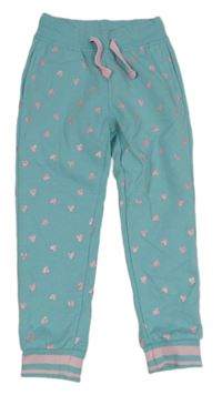 Světlemodré srdíčkované cuff tepláky Impidimpi 