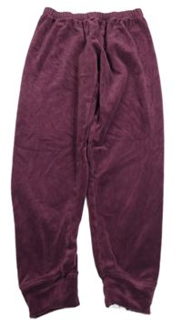 Slivkové plyšové nohavice C&A