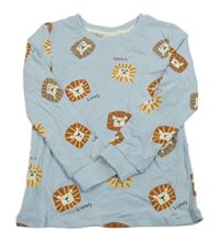 Světlemodré triko s lvíčky H&M