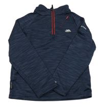 Tmavomodrá melírovaná thermo mikina s logom Trespass