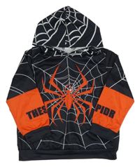Antracitovo-červená mikina so Spider-manem a kapucňou
