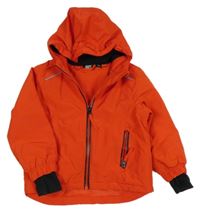 Červená funkční šusťáková zimní bunda s kapucí Crivit