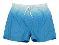 Tyrkysovo-biele plážové kraťasy Ript