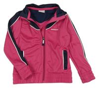 Růžovo-tmavomodrá propínací sportovní mikina Donny 