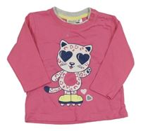 Ružová mikina s mačičkou Ergee