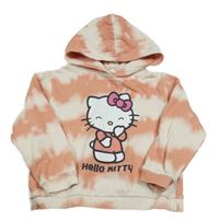 Ružovo-biela batikovaná mikina s Hello Kitty a kapucňou H&M