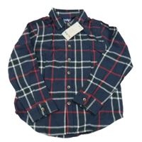 Nové - Tmavomodro-bílo-červená kostkovaná košile Lupilu