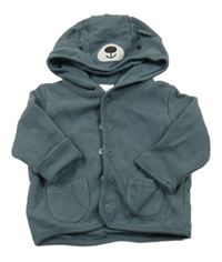 Sivá rebrovaná prepínaci mikina s medvedíkom a kapucňou C&A