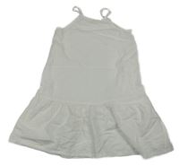 Biele krepové plátenné šaty H&M