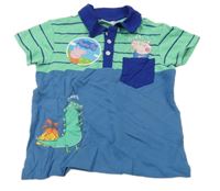 Nové - Modro-zelené polo tričko s Tomíkem