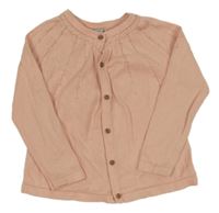 Broskvový prepínaci sveter s dirkami Tu