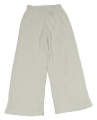 Biele vzorované culottes nohavice H&M