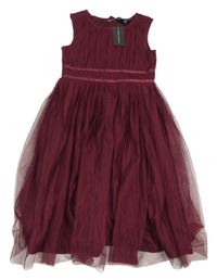 Nové - Vínové tylové šaty Dorothy Perkins