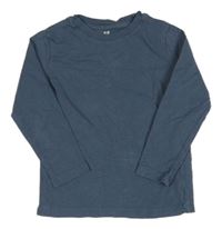 Modrošedé tričko H&M