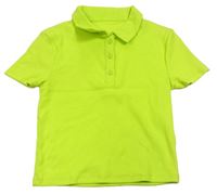 Limetkové rebrované polo tričko