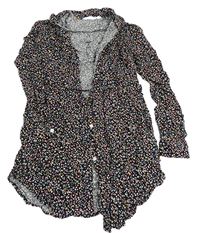 Čierne prepínaci košeľové šaty s kvietkami H&M