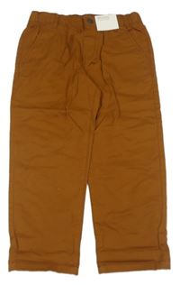 Medové relaxed waist chino plátenné nohavice H&M