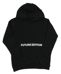 Čierna mikina s nápisom a vreckom a kapucňou Matalan