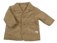 Hnedá menšestrová zateplená bunda s hviezdičkou a golierikom George