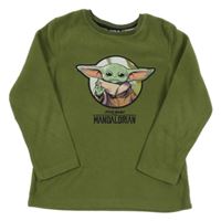 Khaki fleecová pyžamová mikina s Yodou - Star Wars PRIMARK
