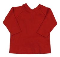 Červený zavinovací prepínaci sveter