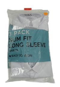 Nové - 3x - Bílá košile s dlouhým rukávem M&S