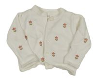 Biely prepínaci sveter s kvietkami mamas&papas