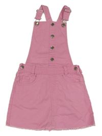 Ružová rifľová na traká sukňa F&F