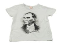 Biele tričko s potiskem fotografie KOTON baby