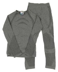 2Set - Šedé melírované thermo triko + kalhoty ACTIVE TOUCH
