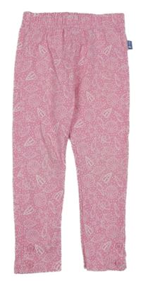 Ružové bodkovaná é legíny s mušličkami Jojo Maman Bébé