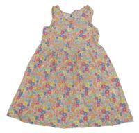 Farebné kvietkovane bavlnené šaty H&M