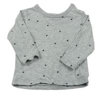 Sivé melírované tričko s hviezdičkami zn. H&M