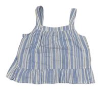 Modro-biely pruhovaný ľanový top Primark