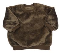 Hnedá chlpatá mikina H&M
