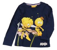 Tmavomodré triko s Včelkou Májou a Vilíkem