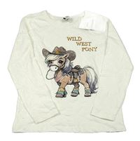 Nové - Smotanové tričko s poníkem Dopodopo