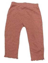 Starorůžové žebrované legíny George