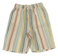Smetanovo-barevné pruhované kraťasy H&M