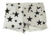 Smetanové plátěné kraťasy s hvězdami H&M
