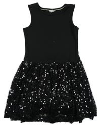 Černé šaty s flitrovou sukní