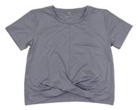 Modrošedé športové tričko H&M
