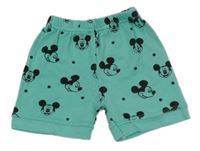 Tyrkysové teplákové kraťasy s Mickeym