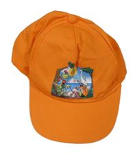 Oranžová kšiltovka se zvířaty