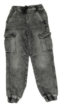 Šedé meírované jogger cargo rifle H&M