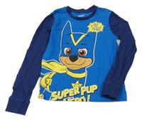 Modro-tmavomodré triko s Chasem - Paw Patrol Nickelodeon