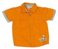 Oranžová košeľa s potlačou Ergee