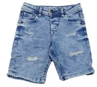 Modré melírované riflové kraťasy s prošoupáním Denim Co.