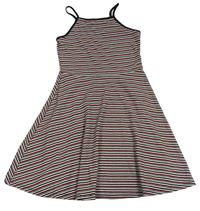 Černo-bílo-červené pruhované žebrované šaty Primark